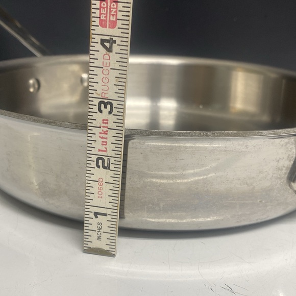 All Clad D3® Stainless Steel Saute Pan with Lid - Picture 9 of 17